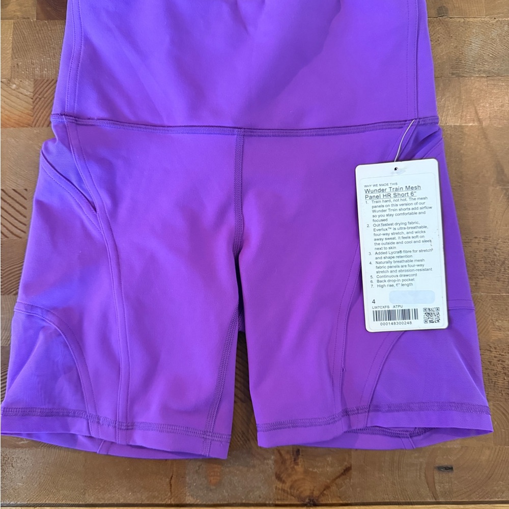 lululemon athletica Wunder Train Mesh High-Rise Shorts — Vibrant Purple